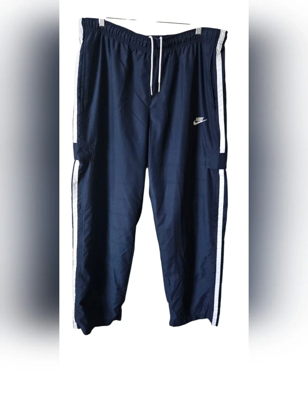 Vintage 90s Nike Mens XL Navy Blue Mesh Track Pants
